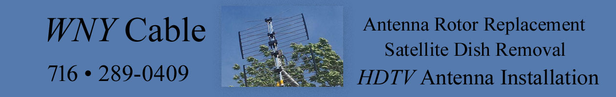 Profesional HDTV rooftop antenna installation in Akron, NY